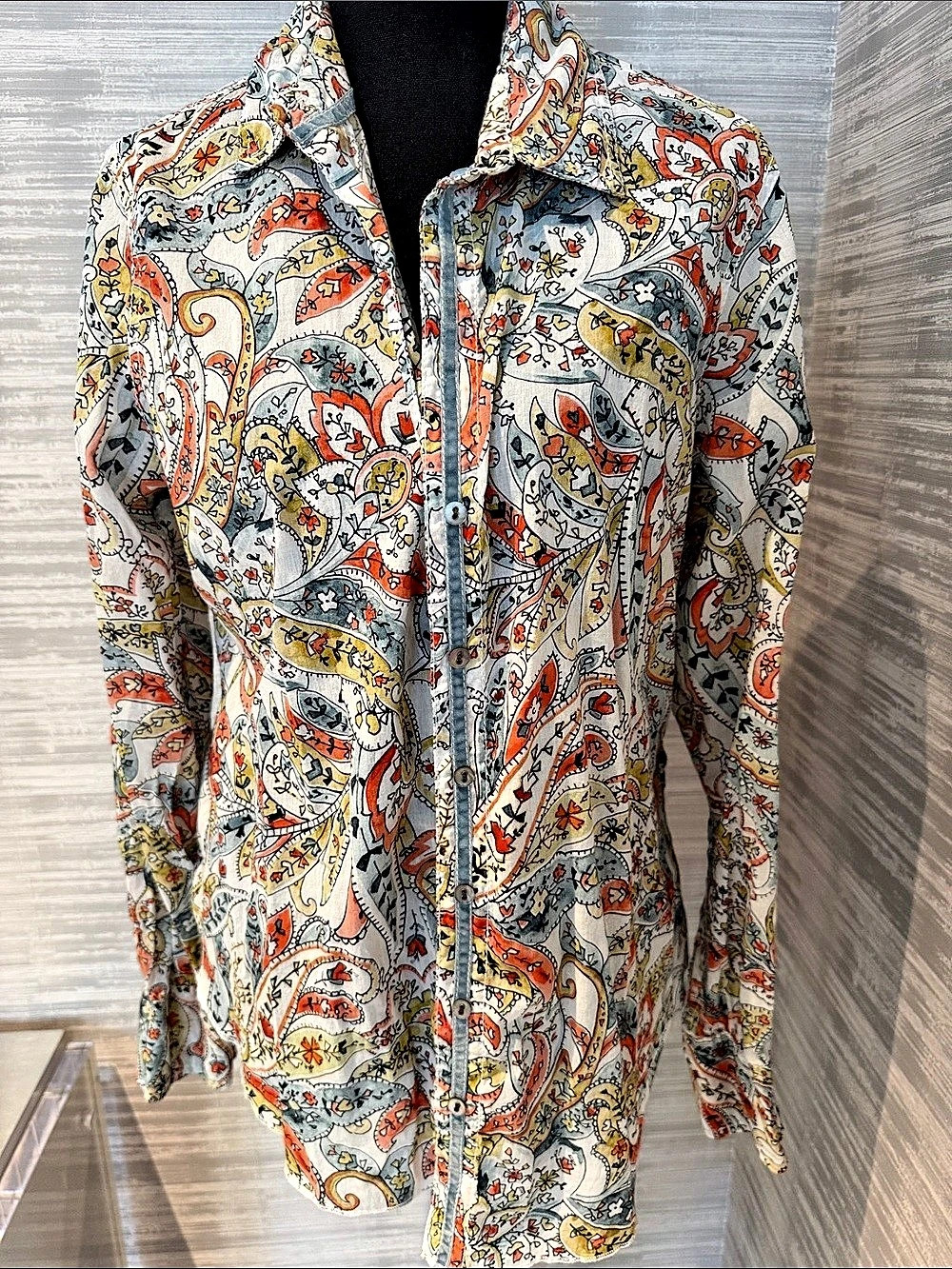 Cino Paisley Cotton Button Down Shirt